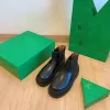 Designer de luxo sapatos pneu martin boot mulheres homens plataforma de inicialização curta neve preto verde tornozelo chuva chelsea inverno couro quente sapato casual ao ar livre botas de viagem caixa