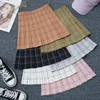 Röcke Süße Frauen Faltenrock Mode Plaid A-Linie Mini Hohe Taille Chic Kawaii Sommer Casual Damen