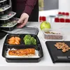 Take Out Containers 10 Pcs Lunchbox Meal Prep 3 Compartment Food American Style Bento-box Travel