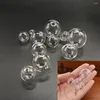 Bottles 10X 6/8/10/12/14/16/18/20/25/30/40mm Clear Double Hole Round Glass Beads Orb For Bracelet Necklace DIY Jewelry Making Accessory