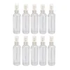 Garrafa 50 peças 100 ml atomizador de perfume de plástico transparente pequeno mini spray vazio recarregável conjunto de garrafas de viagem