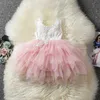 Robes de fille Robe de bébé fille fête 1 an robe d'anniversaire dentelle coton baptême robe Infantil Tulle robes de mariée blanc vêtements de baptême