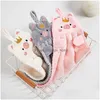 Towel Cute Hand Kitchen Bathroom Super Absorbent Microfiber Tableware Cleaning Cartoon Pig Hanging Drop Delivery Home Garden Textiles Dhtvd