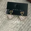 Stud Earrings PONYKISS 925 Sterling Silver Heart Zircon Pendant For Women Minimalist Cute Fine Jewelry Personality Accessories