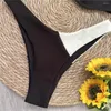 Kvinnors badkläder Push Up Solid Patchwork Bikini 2024 Sexiga kvinnor Baddräkter kvinnliga mikrouppsättning Brasilianska Biquini Beachwear Swim Suit