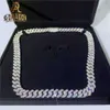 Iced Out 8Mm Moissanite Diamond Gold Plated Cuban Chains For Women And Girls