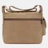 Backpack Multifunctional Men's Vintage Briefcase Canvas Business Office Messenger Bag Laptop Bag Large Capacity Shoulder Bag XA509F