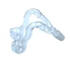 qb 14mm Mâle Double bols Pyrex Verre Brûleur À Huile Pipe Transparent Tabac Courbé Bol Narguilé Adaptateur Épais Bong Pipes Fumer Shisha Tubes