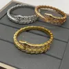 slangachtige ontwerper enkele elastische armband voor vrouw diamant verguld 18K voor man officiële reproducties modemerk ontwerper jubileumcadeau 001