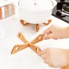 Masa Paspasları Bambu Mutfak Çapraz Tepsi Tutucu Çıkarılabilir Çıkarılabilir Porsuklar Kasa Kupalar Plakaları