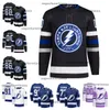 Maillot personnalisé Tampa "Bay" "Lightning" 24 Ryan Callahan 27 Jonathan Drouin 51 Valtteri Filppula 91 Stamkos Hedman Kucherov Maillots de hockey Lightning