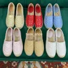 Kleidschuhe aus 100 % Leder, Leinen-Slipper, Espadrilles für Damen, luxuriöse Cap-Toe, echte Steppung, reine handgenähte Damen-Flats, Luxus-Top, Quilty-Frühlingsgröße 35–40