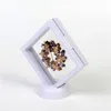 보석 파우치 4 조각 챌린지 코인 홀더 3D 플로팅 프레임 브래킷 방지 상자 디스플레이 캐비닛 흰색