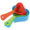 Measuring Tools 4 Pcs Heart Shaped Spoon Liquid Cups Cooking Spoons Asb Cute For Ingredients