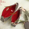 حقائب المساء السيدات الجديدة محافظ النساء المصغرة pochette 3pcs إكسسوارات كروس جاسوديس أكياس كتف خمر أكياس كتف Pu Multi Color Bag 2024