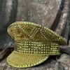 Bérets chapeau de capitaine avec bijoux, cadeau Surprise de marin en cristal doré pour filles et garçons, béret de carnaval, Festival de musique