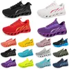 Men Dames Running schoenen Fashion Trainer Triple Black Wit Rood Geel Purple Green Blue Peach Teal Purple Pink Fuchsia Ademende sport sneakers acht GAI