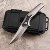 Specialerbjudande A2258 High End Flipper Folding Knife M390 Satin Tanto Point Blade CNC TC4 Titaniumlegering Handtag