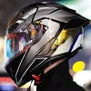 オートバイヘルメットヘルメット男性女性フルフェイスドット承認済みモトクロスHDバイザーカペセテDe Moto Casque Equipment