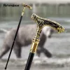 Gold Black Luxury Bear Handle Walking Cane Fashion Decorative Walking Stick Gentleman Elegant Cosplay Cane Knob Crosier 90cm