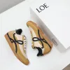 أعلى جودة مصمم حذاء Loeve لكرة السلة الرجال نساء أحذية الجري Flow Trainer New Tennis Girl Boy Nyleon Suede Sweat Sneaker Flat Discal Outdoor Loafer Box