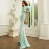 Casual Dresses Sexy One Shoulder Ruffle Sequin Party Maxi Dress Elegant Slit Thigh Wedding Cocktail Prom Formal Women Mermaid