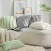 Housse de coussin en fausse fourrure, taie d'oreiller, canapé, lit, chaise, décoration de maison, vert Saga, douce et confortable