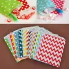 1000pcs 5x7 Inches Wave Striped Pattern Gift Paper Bags DIY Decoration Packaging Cute Holiday Wedding Christmas Favor Candy Treat Bags