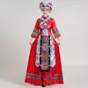 Vêtements ethniques Tujia Costume Femme Xiangxi Minorité Adulte Enshi Xilancap Stage Performance Costume de danse