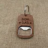 Chains 5pcs Wooden Key Chain Dog Dad Wood Bottle Opener Keychain Papa Beer Keyring Gift For Happy Father Day Birthday