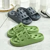 in Women Cheese Slippers Hollow for the Bathroom Quick Drying Couple Non Slip Mens EVA Sandals Green Pink 214 Dryg Pk