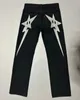 Men S Jeans Y K Mens Streetwear Haruku Hip Hop Star Print Oversized Baggy Black Pants Gothic High Waist Wide Leg Trousers