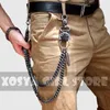 Hip hop punk horns skull metal casual wild pants chain wallet chain key chain mens waist chain DR02 240219
