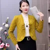 Vestes Femmes 2024 Automne Hiver Épaissi Petit Vent Parfumé Manteau Court Femmes Pan Bouton Associé À Qipao Jupe Coton Tops