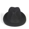 Bérets Cuir Hommes Fedora Chapeau Pour Papa Noir Jazz Authentique Gentleman Billycock Homburg Parrain