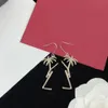 2024 Luxus Frauen Ohrstecker Designer Schmuck Palme Baumeln Anhänger 925 Silber Ohrring Y Party Ohrstecker Gold Hoops Engagement für Geschenkq2