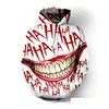 T-shirt da uomo Haha Joker Divertente Felpa con cappuccio Halloween Crazy Plover Felpa a maniche lunghe Moda Stree Cappotti Cool Abbigliamento sportivo unisex J1905 Dhkvs