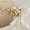 Stud Monlansher Irrégulière Chunky Géométrique Boucles D'oreilles Brillant Métal Pour Les Femmes Quotidien Vintage Déclaration Bijoux285m