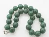 Pingentes atacado colar de jade verde redondo 16/18/20mm 17 polegadas FPPJ Nature Beads