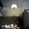 Bauhaus Glas Tischlampe Nordic Schreibtisch Nachtlicht mit E27 LED Glühbirne AU EU UK US Stecker 85-265V für Schlafzimmer Wohnzimmer Hotel Arbeitszimmer