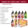 Originale Bang TN12000 Vape monouso 20ml Preriempito TN 12000 Puffs E Sigaretta 12K Disechable Bar Pod Dispositivo Fondo Flusso d'aria regolabile