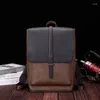 Schultaschen Herren Koreanischer Stil Leder Umhängetasche Modischer Reiserucksack Lässiger Laptop