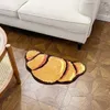 Tapetes de banho em forma de croissant - Tapete de pão aconchegante para decoração de casa Tapete de segurança antiderrapante para sala de estar e banheiros