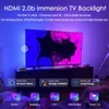 Smart ambiente tv led backlight para 4k hdmi 2.0 dispositivo caixa de sincronização led strip lâmpada monitor pc luzes traseiras kit funciona com alexa google