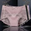 Women's Panties Women Underpants Hollow Out Breathable Mid Waist Anti-septic Elastic Flower Embroidery Lace Inner Wear Clothes