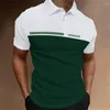 Mens Polos Business Polo Shirt Pure Color t Casual Tops Fashion Sport Wear Oversized Shirts Man Clothes with Short Sleeve