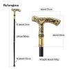 Gold Black Animal Bear Eagle Wolf Goat Deer Walking Cane Fashion Dekorativ gentleman Elegant Cosplay Cane Knob Crosier 90cm