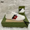 Designer casual schoenen Bee Ace sneakers lage heren damesschoenen top hoge kwaliteit tijger geborduurd zwart wit groene strepen wandelschoenen