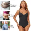 Kvinnor Shapewear bodysuits midjetränare Vest Slim Full Body Shaper inbyggd BRA CAMISOLE TOPS MAKTKONTROLL SLANTBUNNING AV KORT 240220