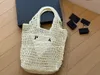 Klasyczny projektant Raffia Tote Luksusowe marki torb na plażę puste litery torebki słomkowe torebki mody tkanin tkanin crossbody kobiety letnie podróże torby na ramię o7182c